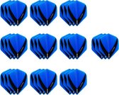 10 Sets (30 stuks) Stevige XS100 Vista - dart flights - Multipack - Aqua - blauw