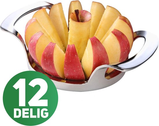 Coupe-pomme en acier inoxydable avec 12 lames tranchantes et