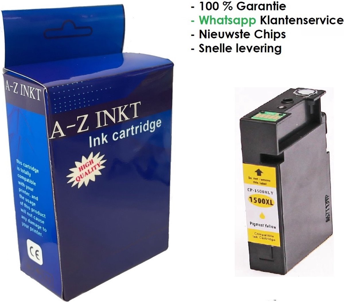 AtotZinktHuismerk XL cartdige voor Canon | PGI-1500 Y yellow XL geel voor Canon Maxify MB2050, MB2150, MB2350, MB2750 en MB2755