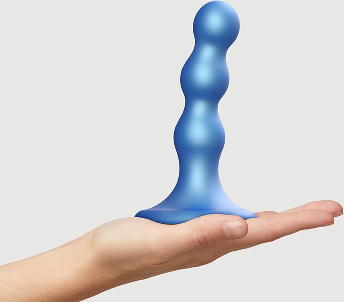 Goedkoopste Strap-On-Me - Dildo Plug Balls Metallic Blue S