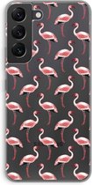 Case Company® - Hoesje geschikt voor Samsung Galaxy S22 hoesje - Flamingo - Soft Cover Telefoonhoesje - Bescherming aan alle Kanten en Schermrand