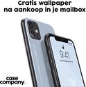Twee telefoons met lichtblauwe hoesjes met hartjes. Eén toont het "Gratis wallpaper" aanbod.
