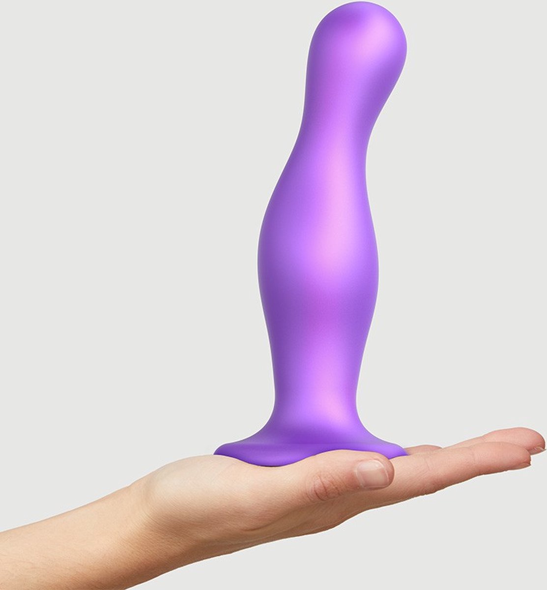Goedkoopste Strap-On-Me - Dildo Plug Curvy - Metallic Paars - Maat XL