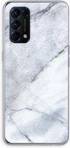 Case Company® - Hoesje geschikt voor Oppo Find X3 Lite hoesje - Witte marmer - Soft Cover Telefoonhoesje - Bescherming aan alle Kanten en Schermrand