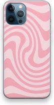 Case Company® - Hoesje geschikt voor iPhone 12 Pro hoesje - Swirl Roos - Soft Cover Telefoonhoesje - Bescherming aan alle Kanten en Schermrand