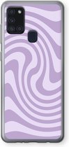 Case Company® - Coque Samsung Galaxy Swirl - Tourbillon Violet - Coque souple pour téléphone - Protection sur tous les côtés et bord d'écran