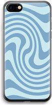 Case Company® - Hoesje geschikt voor iPhone SE 2020 hoesje - Swirl Blauw - Soft Cover Telefoonhoesje - Bescherming aan alle Kanten en Schermrand
