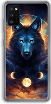 Case Company® - Hoesje geschikt voor Samsung Galaxy A41 hoesje - Wolf Dreamcatcher - Soft Cover Telefoonhoesje - Bescherming aan alle Kanten en Schermrand