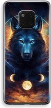 Case Company® - Hoesje geschikt voor Huawei Mate 20 Pro hoesje - Wolf Dreamcatcher - Soft Cover Telefoonhoesje - Bescherming aan alle Kanten en Schermrand