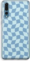 Case Company® - Hoesje geschikt voor Huawei P20 Pro hoesje - Grid Blauw - Soft Cover Telefoonhoesje - Bescherming aan alle Kanten en Schermrand
