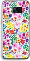 Case Company® - Hoesje geschikt voor Samsung Galaxy S7 Edge hoesje - Little Flowers - Soft Cover Telefoonhoesje - Bescherming aan alle Kanten en Schermrand