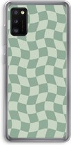 Case Company® - Hoesje geschikt voor Samsung Galaxy A41 hoesje - Grid Groen - Soft Cover Telefoonhoesje - Bescherming aan alle Kanten en Schermrand