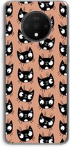 Case Company® - Hoesje geschikt voor OnePlus 7T hoesje - Kat - Soft Cover Telefoonhoesje - Bescherming aan alle Kanten en Schermrand