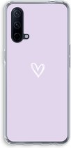 Case Company® - Hoesje geschikt voor OnePlus Nord CE 5G hoesje - Klein hartje paars - Soft Cover Telefoonhoesje - Bescherming aan alle Kanten en Schermrand