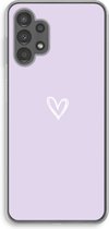 Case Company® - Hoesje geschikt voor Samsung Galaxy A13 4G hoesje - Klein hartje paars - Soft Cover Telefoonhoesje - Bescherming aan alle Kanten en Schermrand
