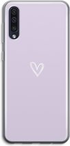 Case Company® - Hoesje geschikt voor Samsung Galaxy A50 hoesje - Klein hartje paars - Soft Cover Telefoonhoesje - Bescherming aan alle Kanten en Schermrand