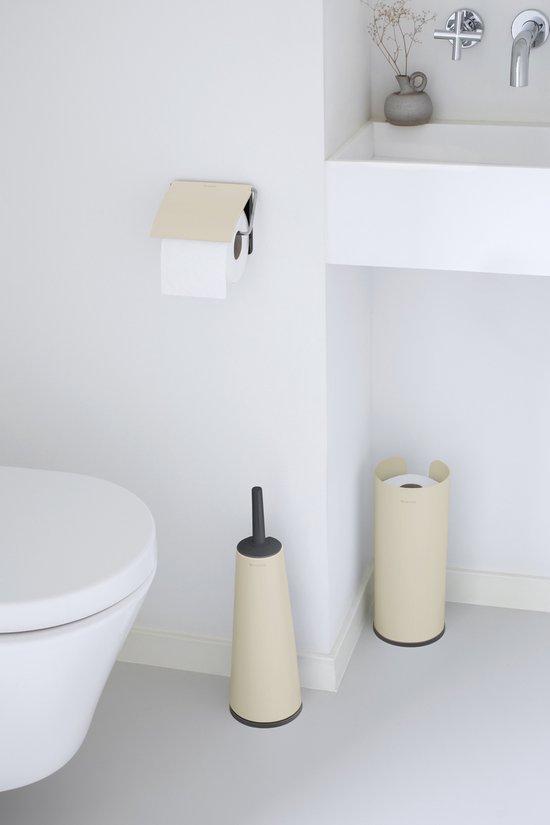 iDesign dévidoir Papier Toilette Pratique, Porte Papier WC Simple à Fixer  au Mur, dérouleur Papier Toilette Discret en Plastique, Blanc