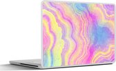 Laptop sticker - 11.6 inch - Agaat - Regenboog - Neon - Edelstenen - 30x21cm - Laptopstickers - Laptop skin - Cover - Schoolspullen tieners