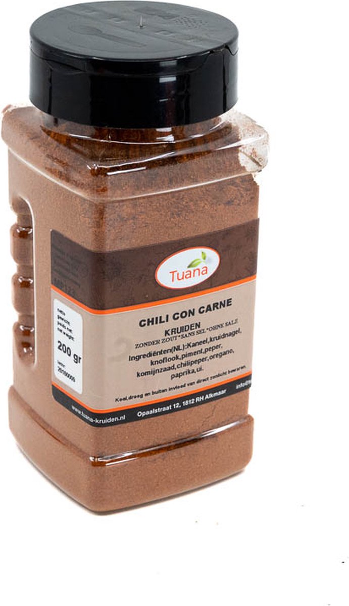 Goedkoopste Tuana Kruiden - Chili Con Carne - Strooibus 150 Gram - Kruiden Zonder Zout - MP-C-0014