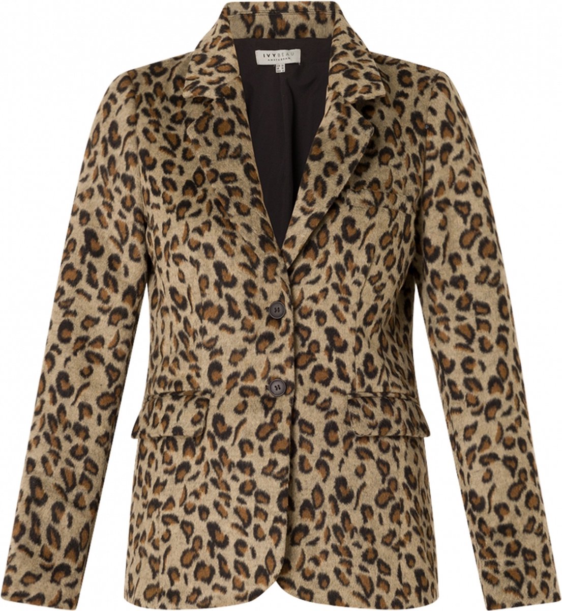 IVY BEAU Quirine Jas - Beige/Multi-Colour - maat 46