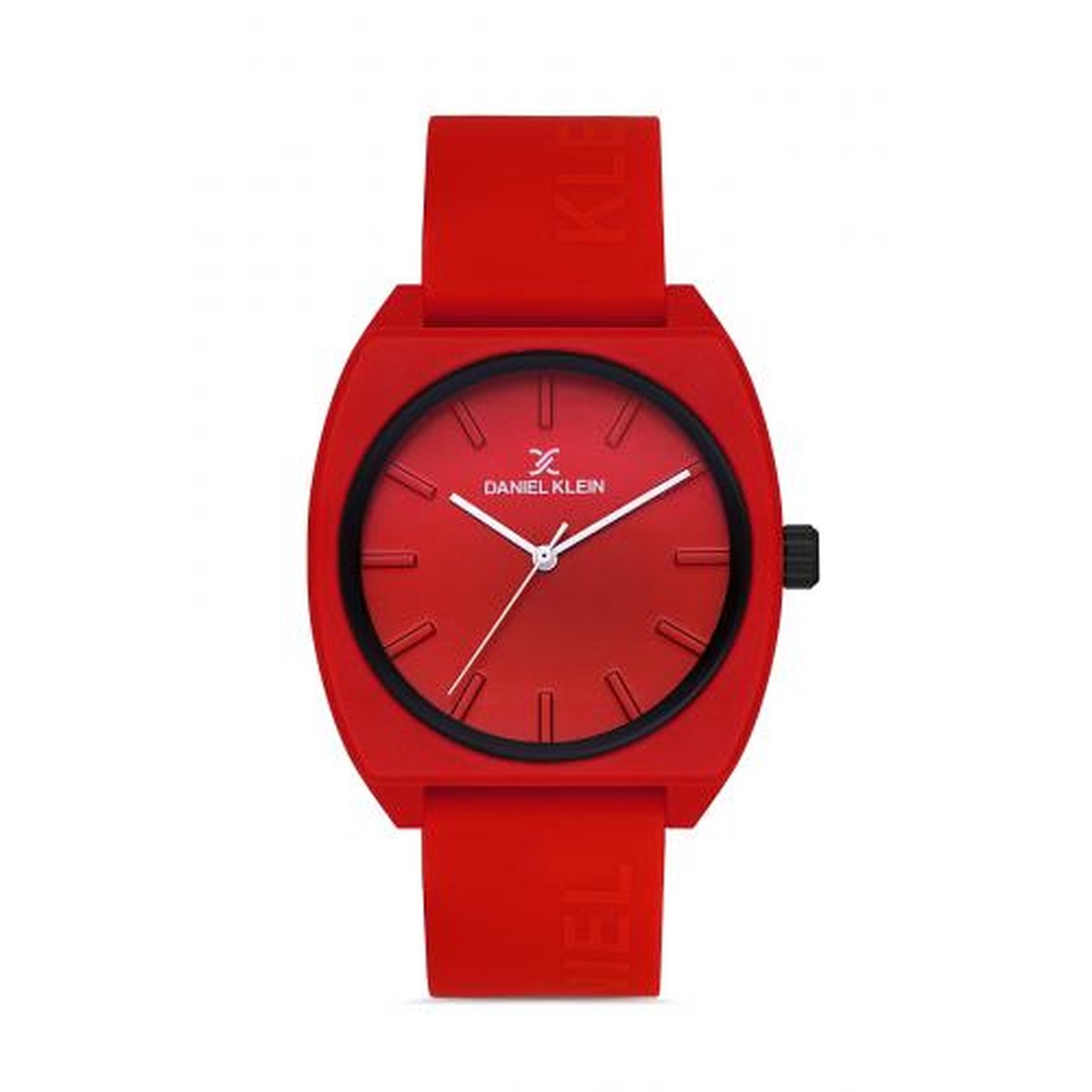 Daniel Klein DK.1.13154-3 - Horloge - Analoog - Mannen - Heren - siliconen band - Rood - Zwart