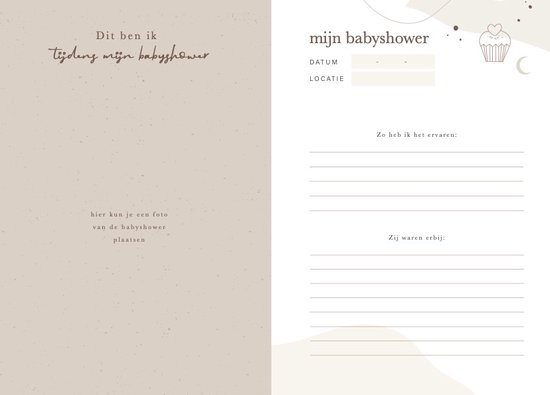 Maan Amsterdam Babyshower boek - Eclipse - incl 30 babyshower invulkaarten om in te plakken
