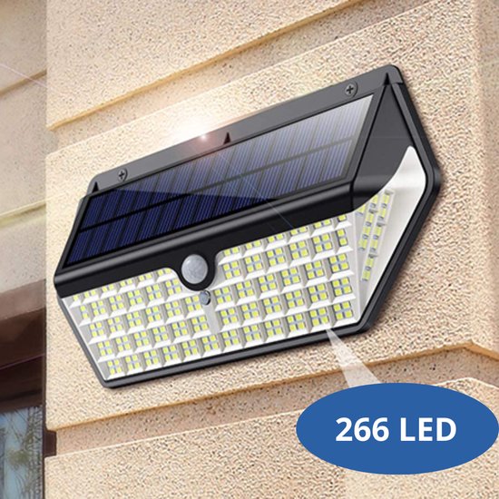 venster blad Vaarwel AXIMO Solar Buitenlamp met Bewegingssensor – 266 LEDs - Tuinverlichting op  zonne... | bol.com