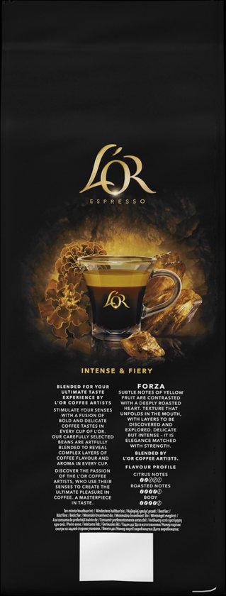 Grains de café L'OR Espresso Onyx - 4 x 500 grammes