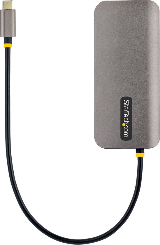 StarTech.com Adaptateur multiport USB C, USB-C vers vidéo HDMI 4K, 100W PD  Pass-Through, Hub USB 3.0 5Gbps (1xType-C/1xA), Mini Dock USB-C, Dock de  voyage USB-C, Station d'accueil portable pour Ordinateur Portable sur