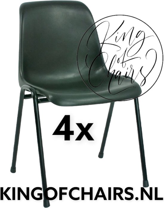 King of Chairs -set van 4- model KoC Daniëlle zwart met zwart onderstel. Stapelstoel kantinestoel kuipstoel vergaderstoel tuinstoel kantine stoel stapel stoel kantinestoelen stapelstoelen kuipstoelen De Valk 3360 keukenstoel schoolstoel eetkamerstoel
