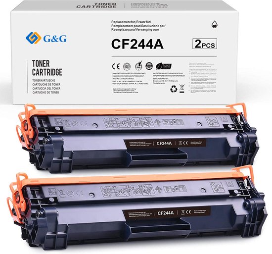 G&G Cartouche de Toner Compatible HP 44A (CF244A) Zwart Noir 2 pc(s) 1000  Pages pour... | bol.com