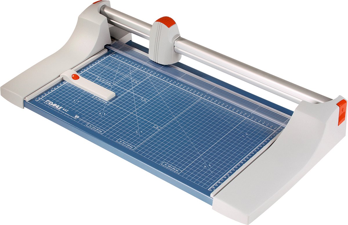 Dahle 444| Premium Rolsnijmachine | 67cm | A2 | Snijhoogte 3 mm | 30 vel | Aandruklineaal | Verstelbare Rugaanleg