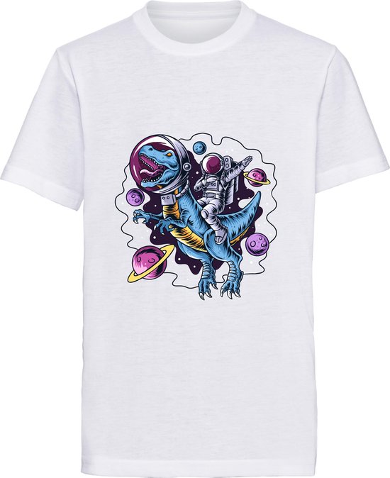 Astronaut bestuurt T-Rex Dinosaurus T-Shirt