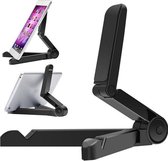 LuxeBass Tabletstandaard | (zwart) Tablethouder voor (bureau)tafel | Universeel en Verstelbaar | Opklapbaar en Vouwbaar - LB506