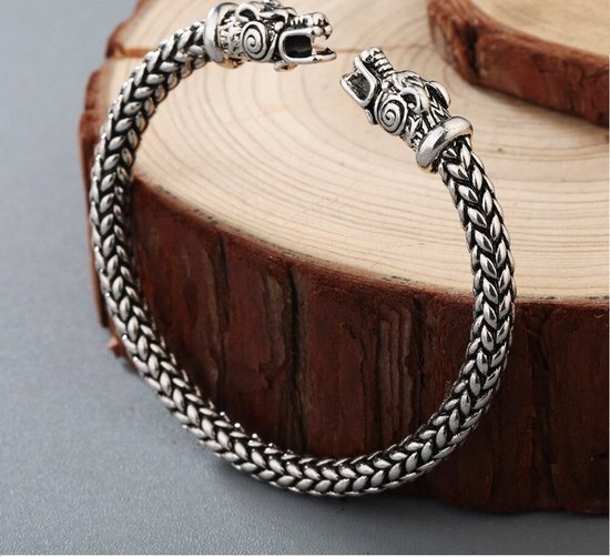 WiseGoods Bracelet Viking de Luxe Homme - Bracelet Vikings - Cadeau - Bracelets - Accessoires de vêtements pour bébé du Vêtements - Cadeaux Homme - Argent