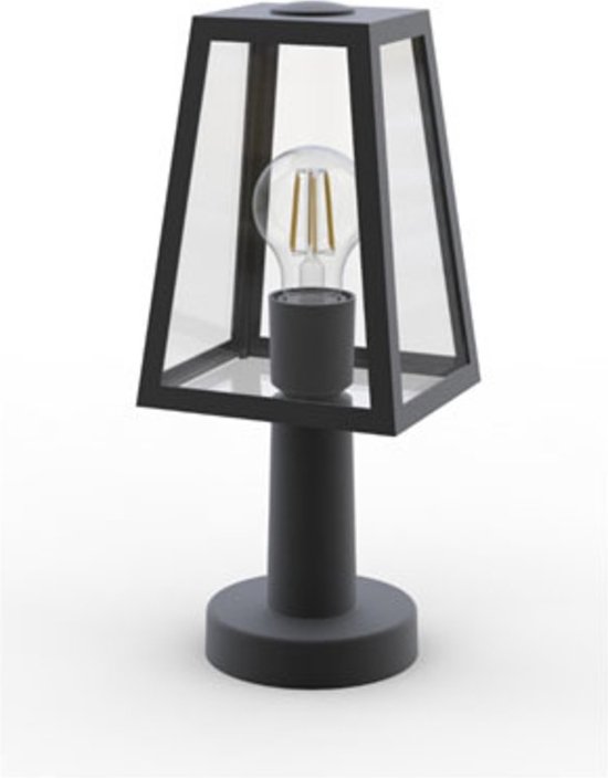 Philips Kinno Wandlamp - Buitenlamp - Zwart - E27 fitting - Maximaal 25W - Weerbestendig; IP44 - Staande wandlamp