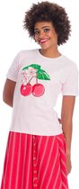 Dancing Days - MERRY CHERRY DREAMS Top - 2XL - Roze