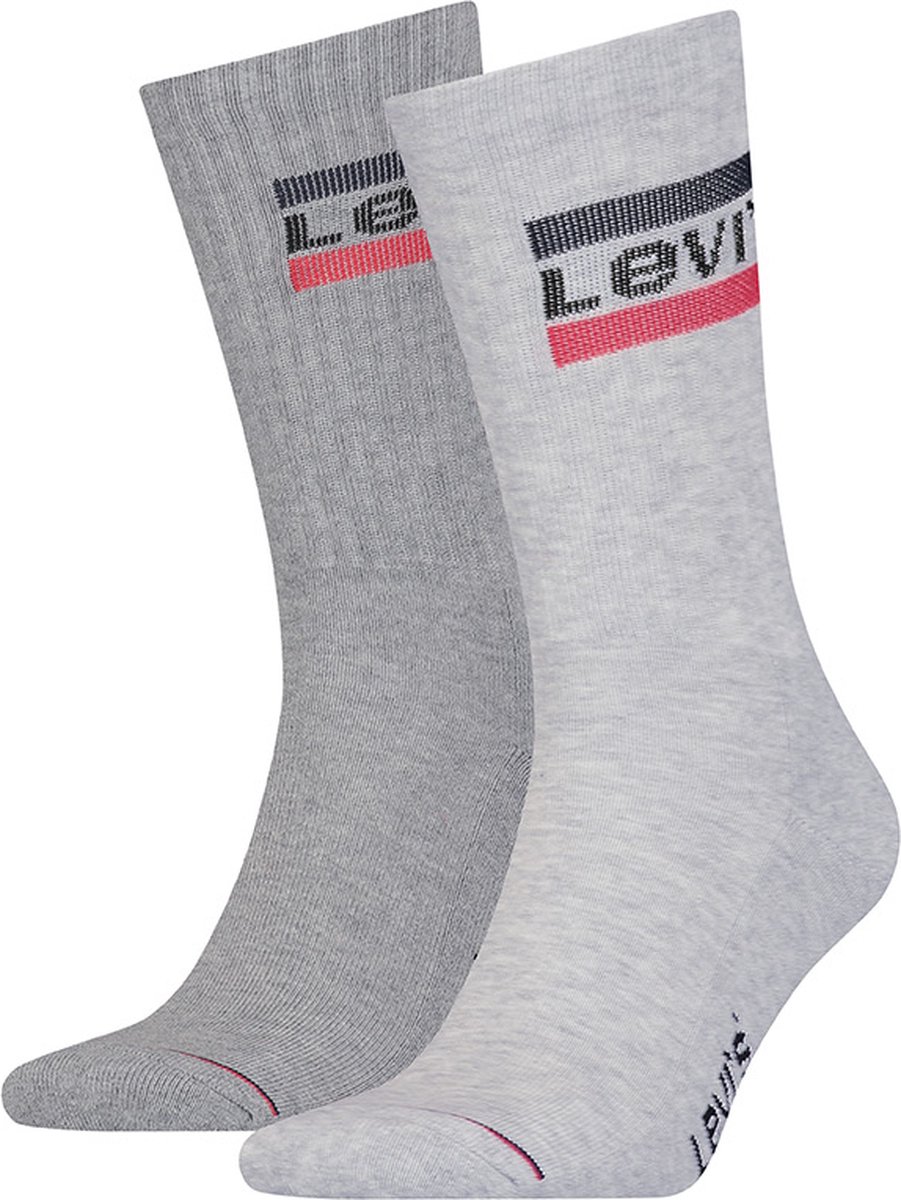 Levi’s unisex 2P sportsokken sportswear logo Grijs