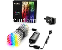 Twinkly Curtain Lichtgordijn – App-gestuurde - Slimme Verlichting - LED Gordijn - 210 RGBW - Binnen & Buiten (IP44) - Decoratie - Transparant