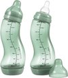 Difrax Babyfles 250 ml Natural - Anti-Colic - Groen - 2 stuks