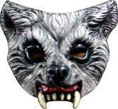 "Demi-masque de loup assoiffé de sang pour adulte (Halloween) - Masque d'habillage - Taille unique"