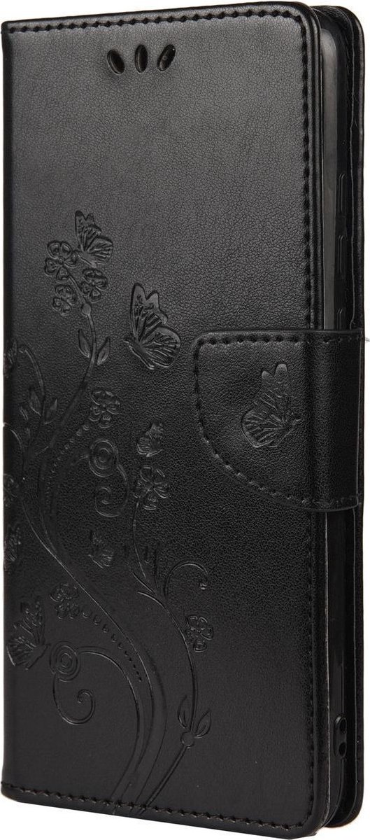 Mobigear Telefoonhoesje geschikt voor Samsung Galaxy A53 Hoesje | Mobigear Flowers Bookcase Portemonnee | Pasjeshouder voor 2 Pasjes | Telefoonhoesje voor Pinpas / OV Kaart / Rijbewijs - Zwart