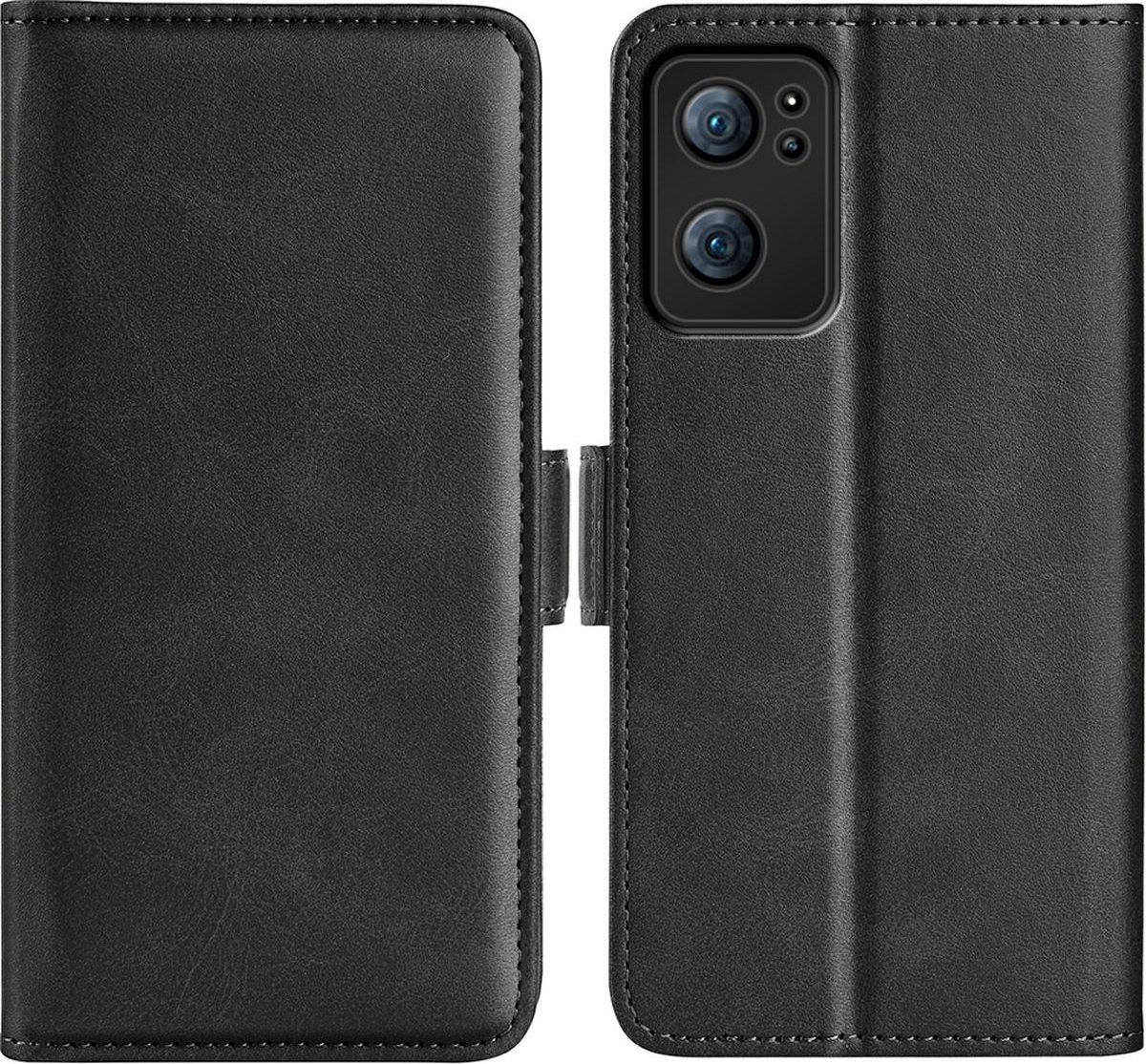 Mobigear Telefoonhoesje geschikt voor OPPO Find X5 Lite Hoesje | Mobigear Slim Magnet Bookcase Portemonnee | Pasjeshouder voor 3 Pasjes | Telefoonhoesje voor Pinpas / OV Kaart / Rijbewijs - Zwart