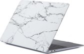 Mobigear - Laptophoes geschikt voor Apple MacBook Air 13 Inch (2018-2020) Hoes Hardshell Laptopcover MacBook Case | Mobigear Marble - Wit - Model A1932 / A2179 / A2337