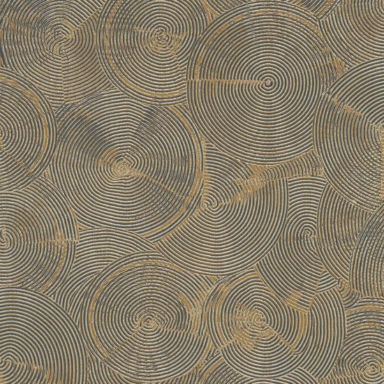 Grafisch behang Profhome 379003-GU vliesbehang licht gestructureerd met grafisch patroon glanzend goud grijs 5,33 m2