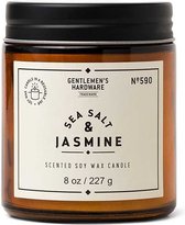 Gentlemens Hardware Glass Candle – Sea Salt + Jasmine – Geurkaars in Glazen Apothekerspot
