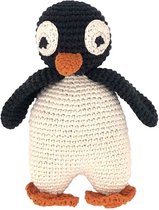 Luna-Leena duurzame pinguïn in zwart en gebroken wit - toy/lknuffel - in bio katoen - hand gehaakt in Nepal - penguin Olivia - knuffeldier - babykado - cadeau - geboorte - babyshower - zwemvogel