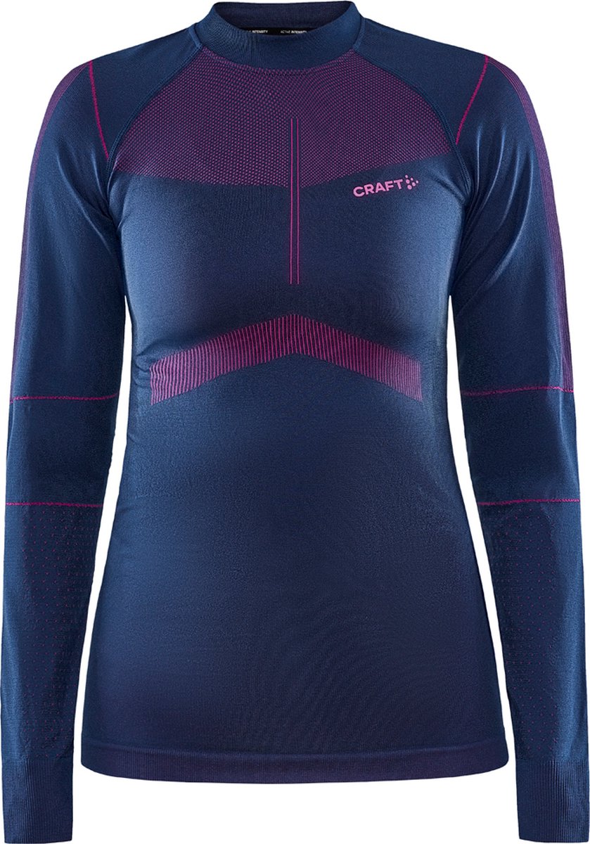 Craft Active Intensity CN LS Dames - Sporttruien - donkerblauw/roze - Vrouwen