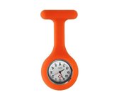 Jouw medische shop -  nurse watch - verpleegsterhorloge - zusterhorloge - siliconen - orange - oranje - montre infirmière orange - cadeau verpleegkundige - black friday - sinterklaas -  kerst cadeau