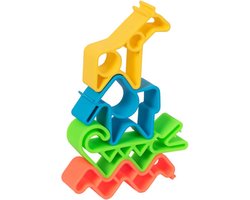 dëna 4-delige Speelgoedset Neon dieren silicone